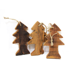 Choinka z drewna egzotycznego Wisząca 20cm